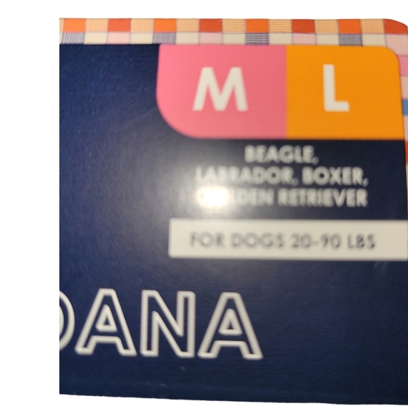 Packed Party Bandana "Happy Fall" Spelled Out Org/Pink Halloween Blue Plaid  M/L - Picture 5 of 10